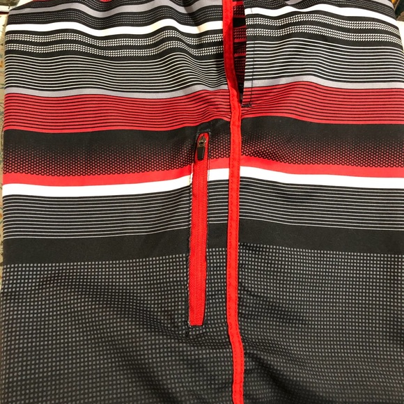 OP Swim Trunks with Mesh Lining Black, Red Grey & White Size M (32-34) EUC - Picture 3 of 5